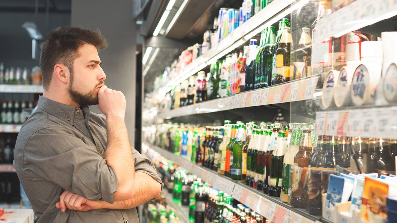 Person in Cooler Section