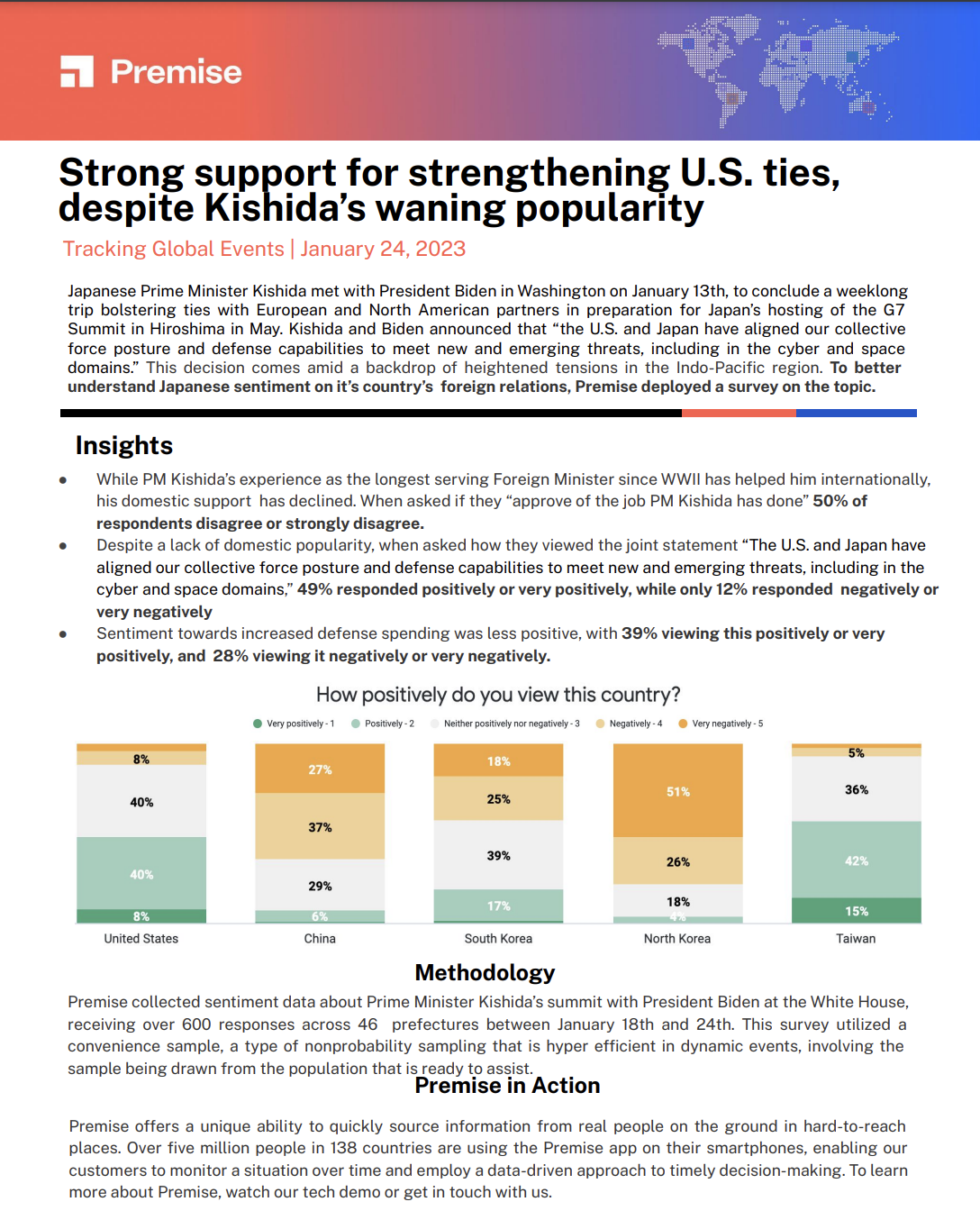 Strong Support for Strengthening U.S. Ties, Despite Kishida’s Waning Popularity