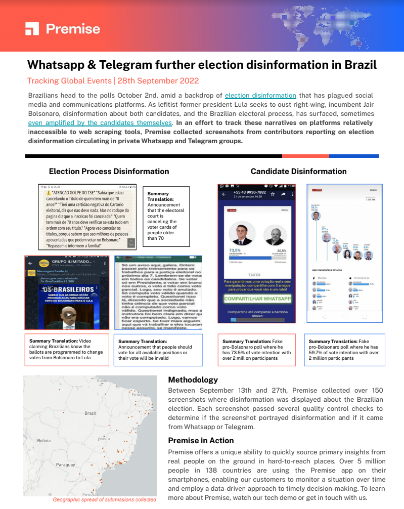 Whatsapp & Telegram Further Election Disinformation in Brazil