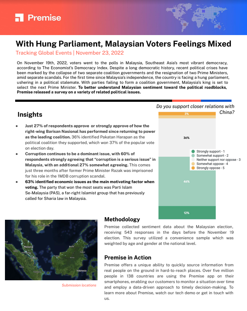 With Hung Parliament, Malaysian Voters Feelings Mixed