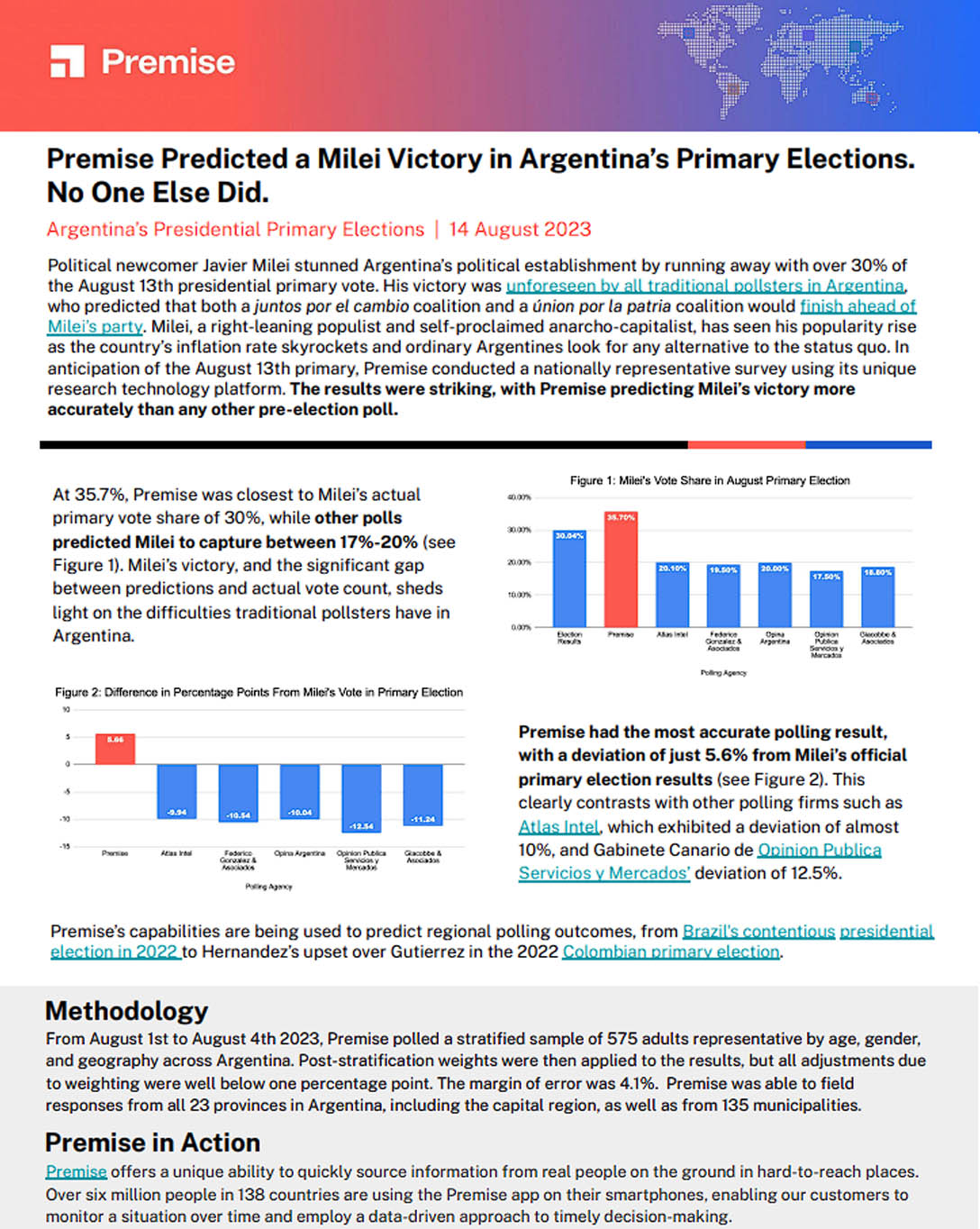 Premise Predicted a Milei Victory in Argentina’s Primary Elections. No One Else Did